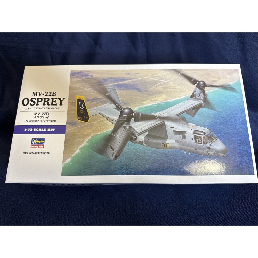 Hasegawa 01571 1:72 Bell-Boeing MV-22B Osprey Military Aircraft Plane Model Kit